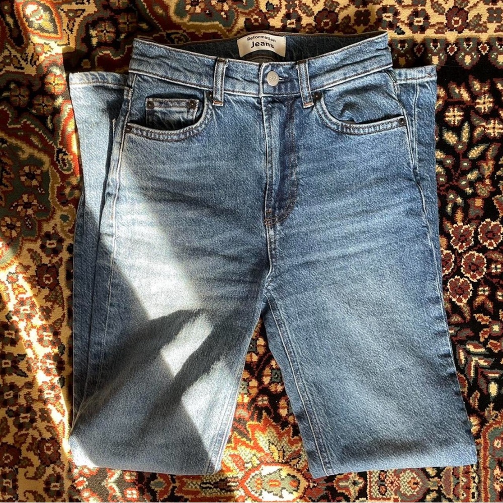 Reformation straight leg jeans